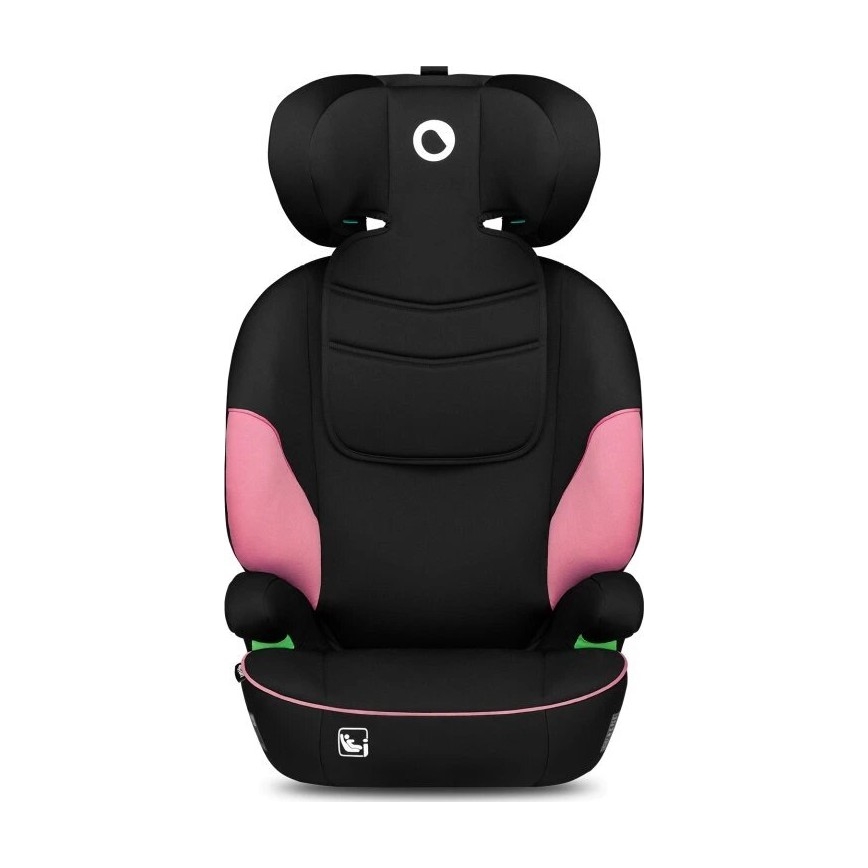 Lionelo - Silla de coche LARS i-Size 100-150 cm negro/rosa