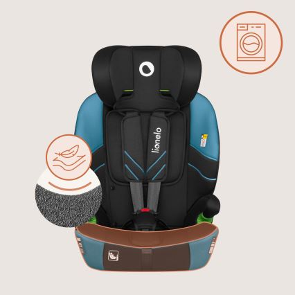 Lionelo - Silla de coche LEVI FIX i-Size 76-150 cm Azul cobalto