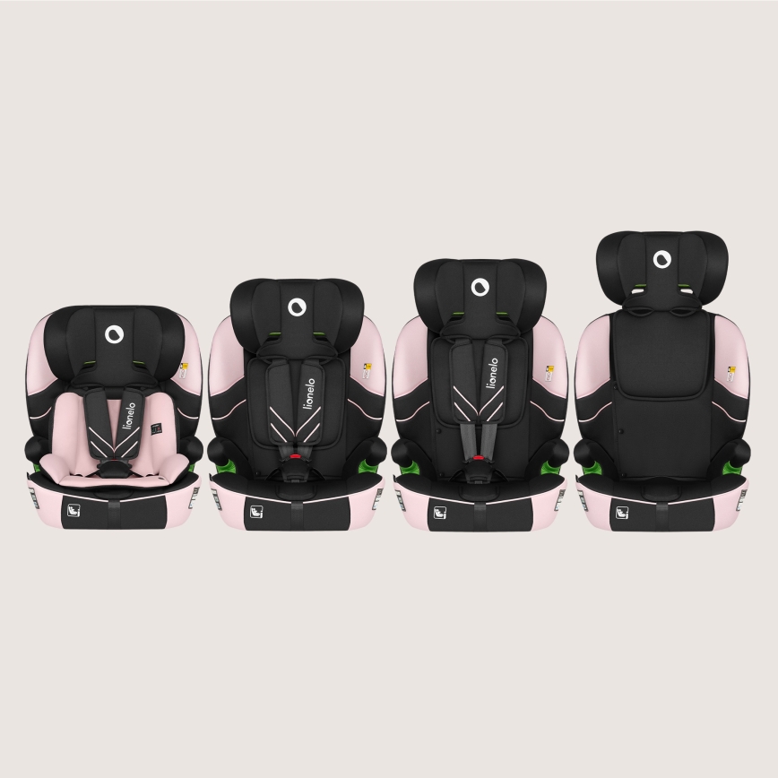 Lionelo - Silla de coche LEVI FIX i-Size 76-150 cm Rosa bebé