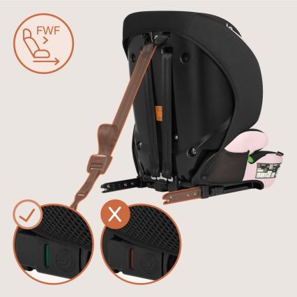 Lionelo - Silla de coche LEVI FIX i-Size 76-150 cm Rosa bebé