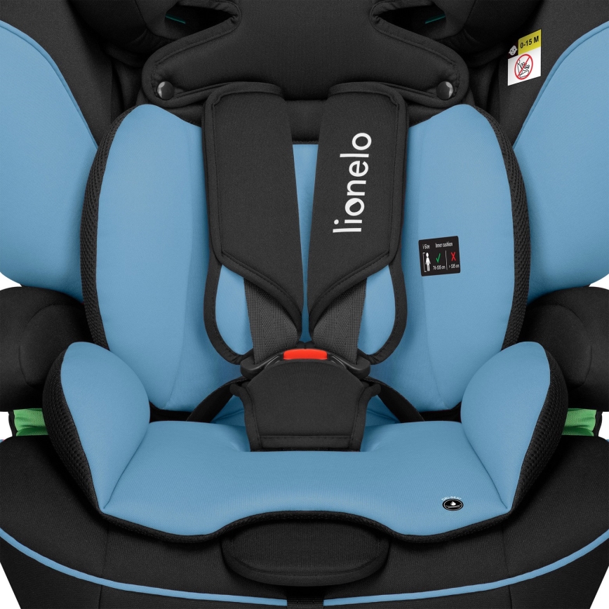 Lionelo - Silla de coche LEVI i-Size 76-150 cm Azul Cobalto