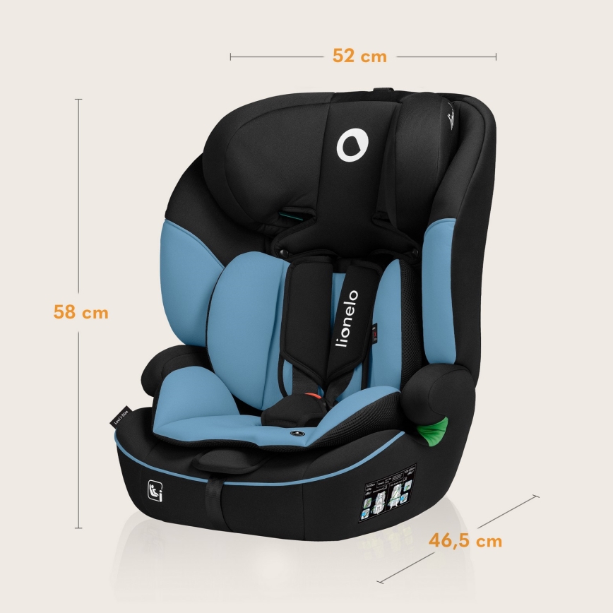 Lionelo - Silla de coche LEVI i-Size 76-150 cm Azul Cobalto