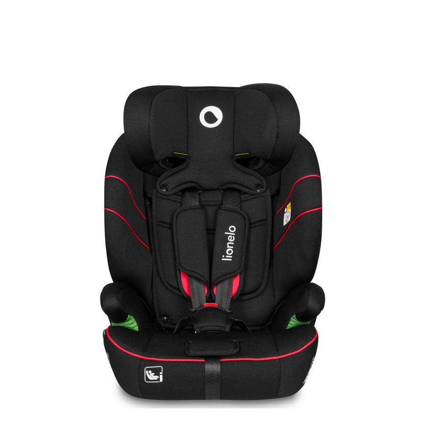 Lionelo - Silla de coche LEVI i-Size 76-150 cm Negro deportivo