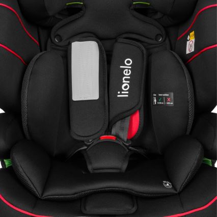 Lionelo - Silla de coche LEVI i-Size 76-150 cm Negro deportivo