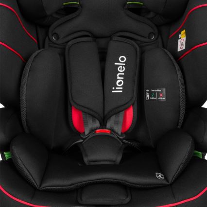 Lionelo - Silla de coche LEVI i-Size 76-150 cm Negro deportivo