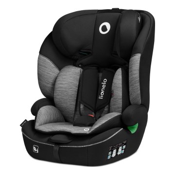 Lionelo - Silla de coche LEVI i-Size 76-150 cm Negro/Gris