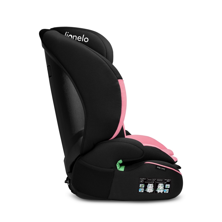 Lionelo - Silla de coche LEVI i-Size 76-150 cm Rosa Baby