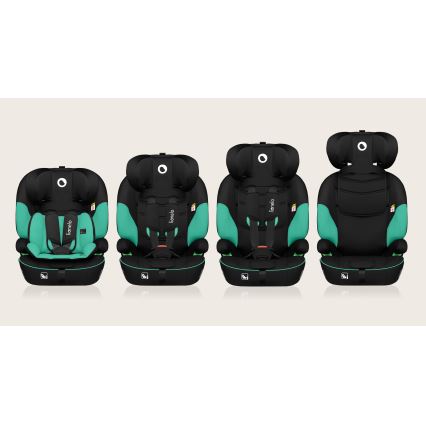 Lionelo - Silla de coche LEVI i-Size 76-150 cm Verde Esmeralda