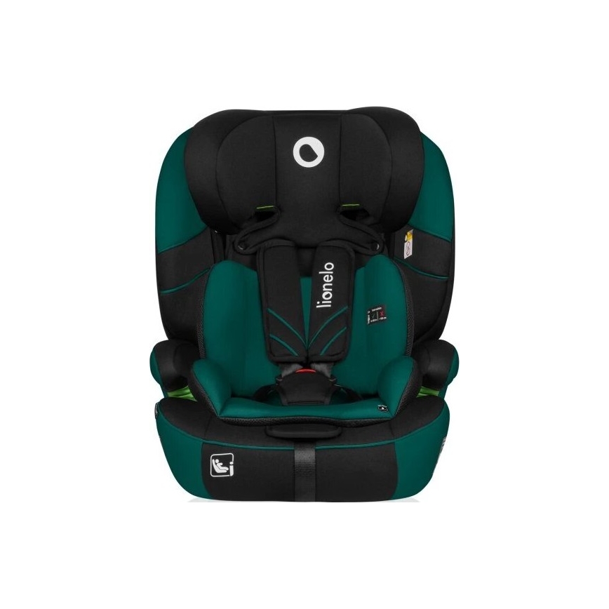 Lionelo - Silla de coche LEVI ONE i-Size 76-150 cm negro/verde