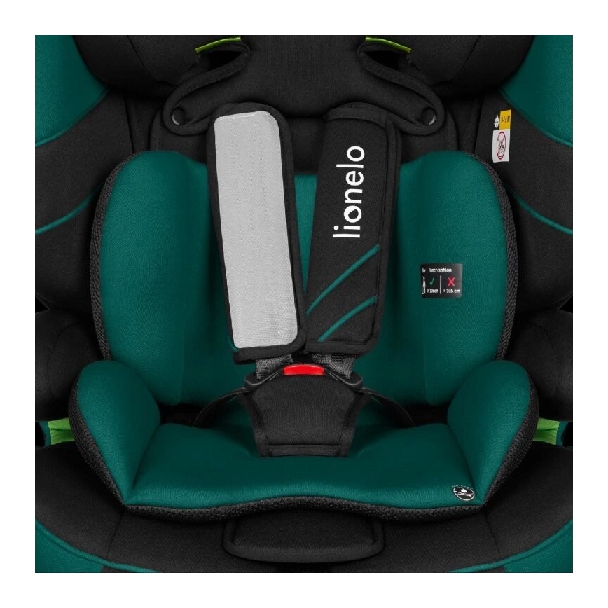 Lionelo - Silla de coche LEVI ONE i-Size 76-150 cm negro/verde