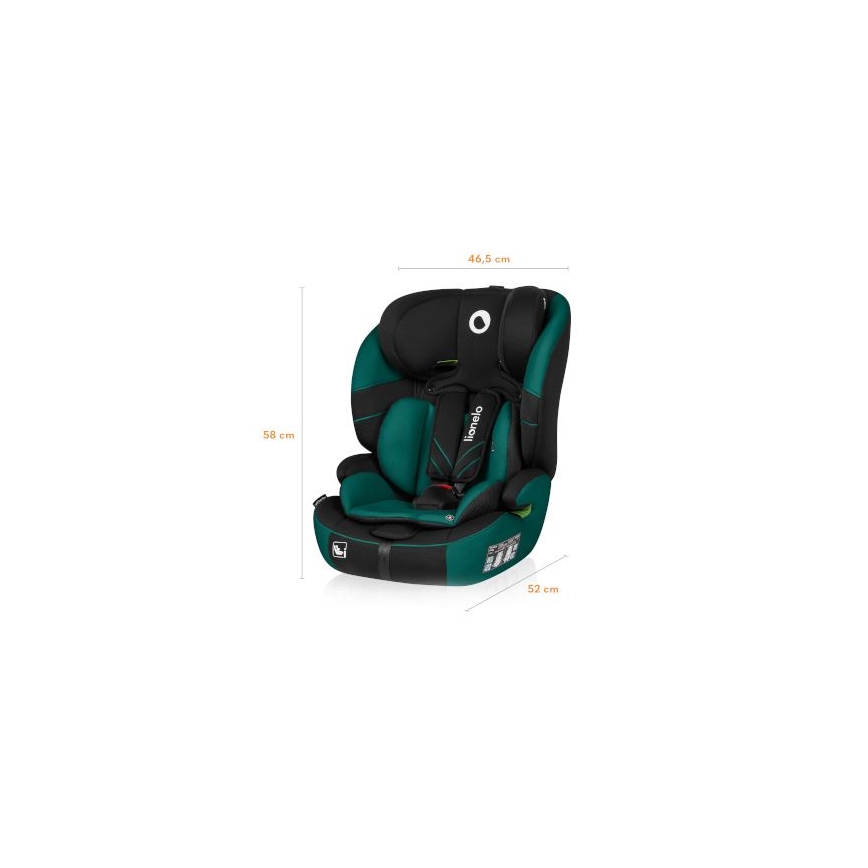 Lionelo - Silla de coche LEVI ONE i-Size 76-150 cm negro/verde