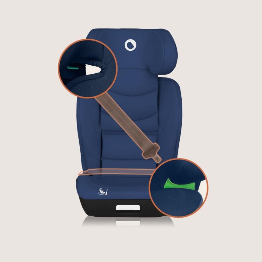 Lionelo - Silla de coche NEAL i-Size 100-150 cm Azul marino