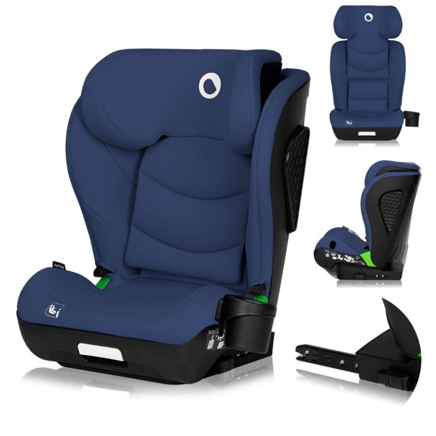 Lionelo - Silla de coche NEAL i-Size 100-150 cm Azul marino