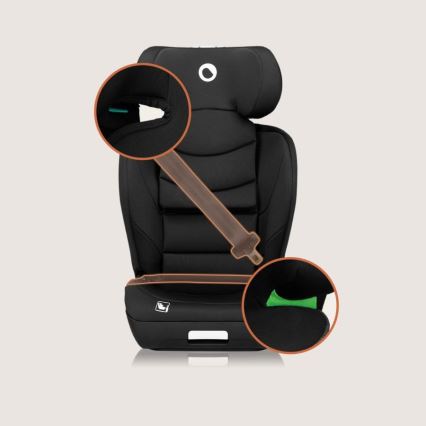 Lionelo - Silla de coche NEAL i-Size 100-150 cm Black Carbon