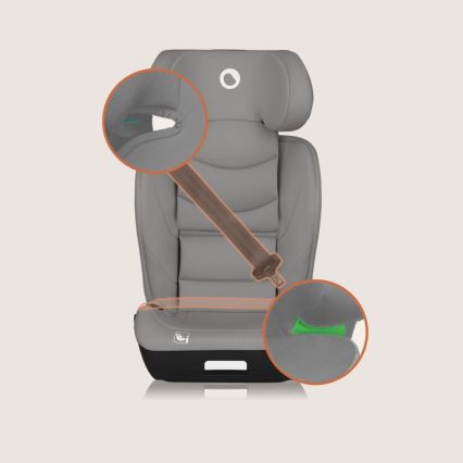 Lionelo - Silla de coche NEAL i-Size 100-150 cm Gris hormigón