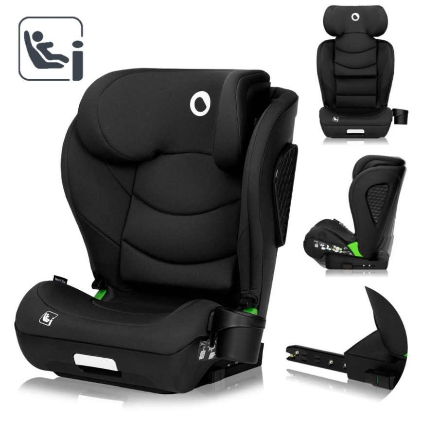 Lionelo - Silla de coche NEAL i-Size 100-150 cm Negro carbono