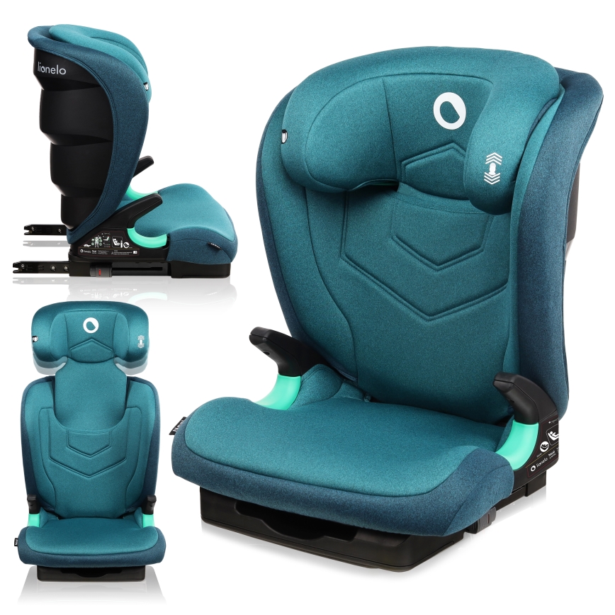 Lionelo - Silla de coche NEAL i-Size 100-150 cm Verde turquesa