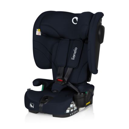 Lionelo - Silla de coche plegable NELLY i-Size 76-150 cm Azul marino