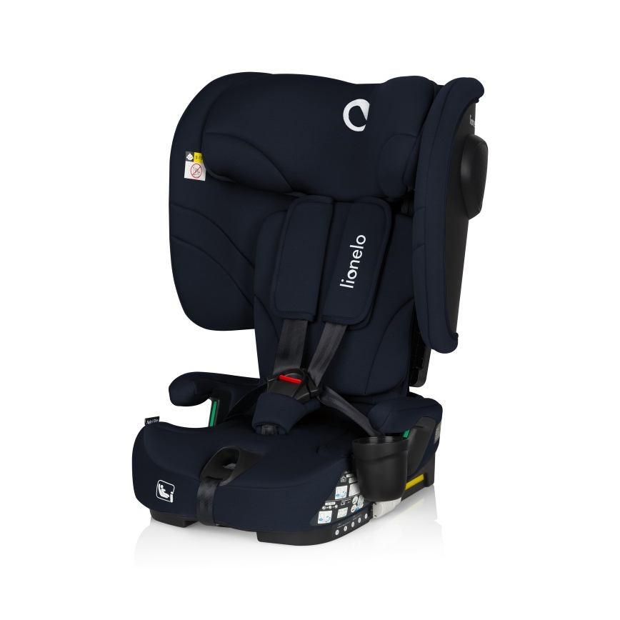 Lionelo - Silla de coche plegable NELLY i-Size 76-150 cm Azul marino