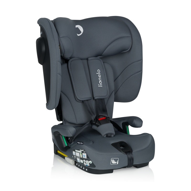 Lionelo - Silla de coche plegable NELLY i-Size 76-150 cm Gris grafito