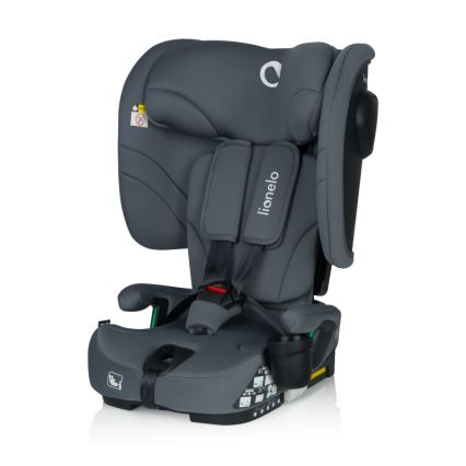 Lionelo - Silla de coche plegable NELLY i-Size 76-150 cm Gris grafito