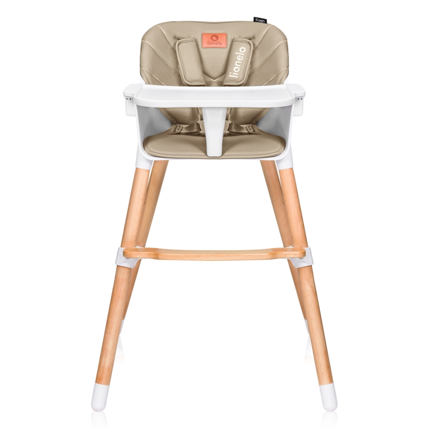 Lionelo - Silla de comedor infantil 2 en 1 KOEN beige arena