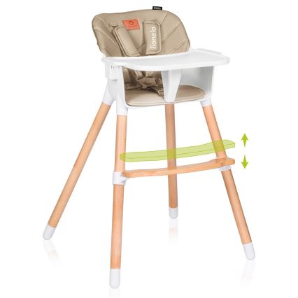 Lionelo - Silla de comedor infantil 2 en 1 KOEN beige arena