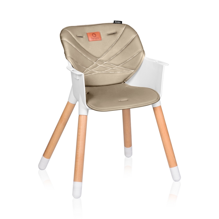 Lionelo - Silla de comedor infantil 2 en 1 KOEN beige arena