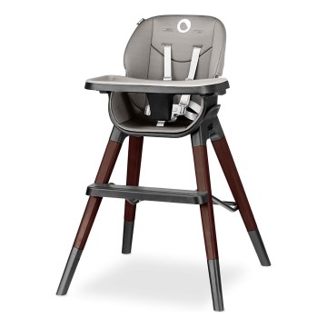 Lionelo - Silla de comedor infantil 2 en 1 MONA Black Onyx