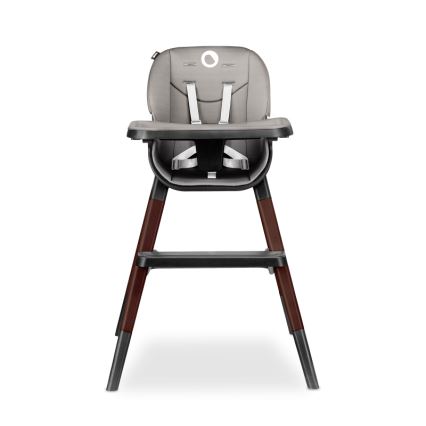 Lionelo - Silla de comedor infantil 2 en 1 MONA Negro Ónix