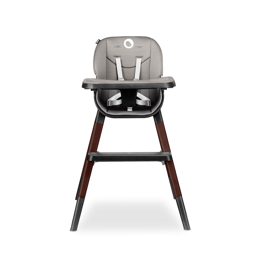 Lionelo - Silla de comedor infantil 2 en 1 MONA Negro Ónix