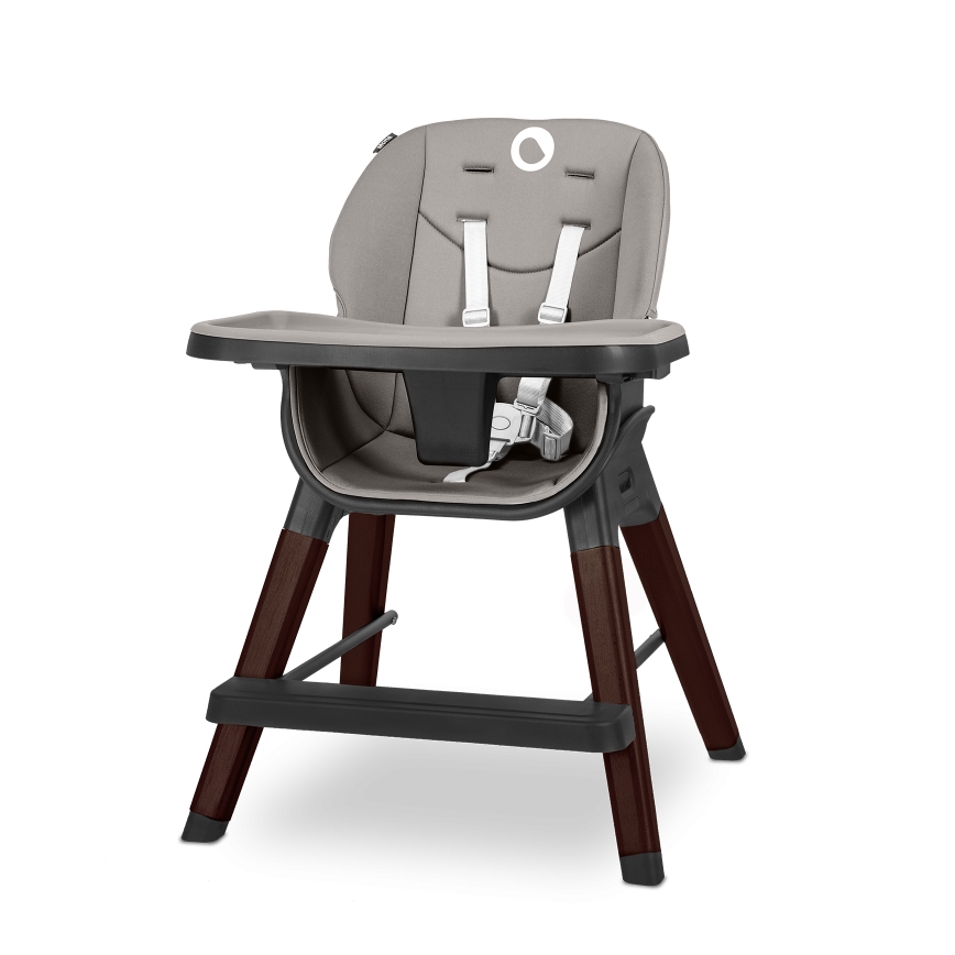 Lionelo - Silla de comedor infantil 2 en 1 MONA Negro Ónix