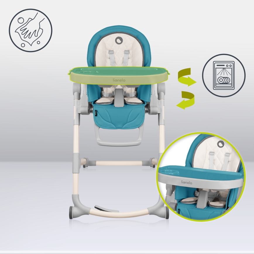 Lionelo - Silla de comedor infantil CORA Ocean