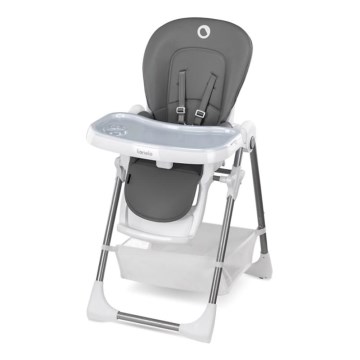 Lionelo - Silla de comedor infantil LINN PLUS blanca/gris