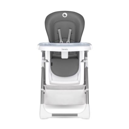 Lionelo - Silla de comedor infantil LINN PLUS blanca/gris
