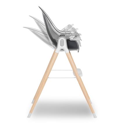 Lionelo - Silla de comedor infantil MAYA blanca, de haya