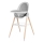 Lionelo - Silla de comedor infantil MAYA Blanco haya