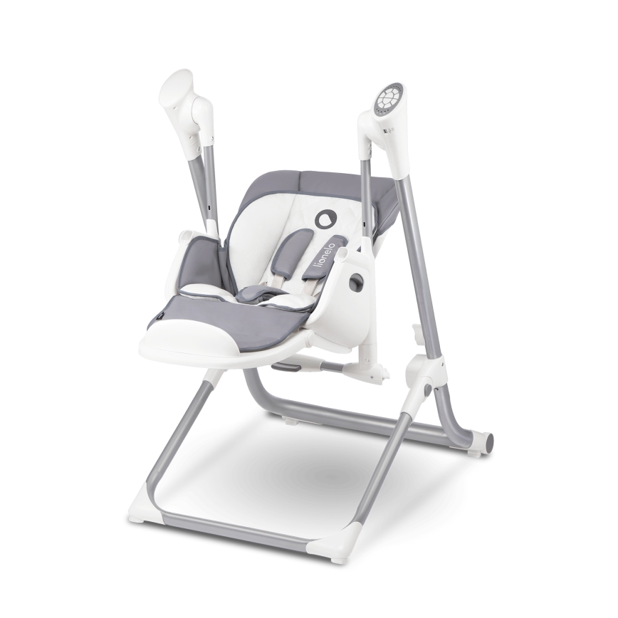 Lionelo - Silla de comedor infantil NILES Gris 4xAA