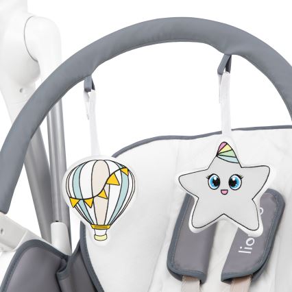 Lionelo - Silla de comedor infantil NILES Gris 4xAA