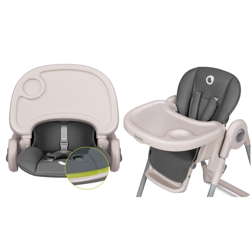 Lionelo - Silla de comedor infantil ZANNA gris