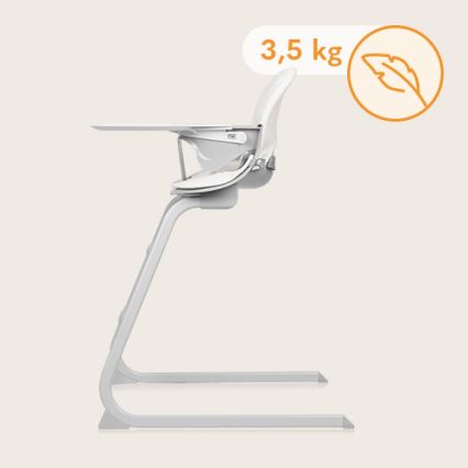 Lionelo - Silla de comedor para niños 2en1 DALIA blanco/gris
