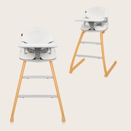 Lionelo - Silla de comedor para niños 2en1 DALIA blanco/gris