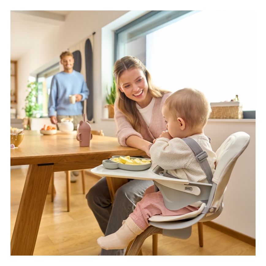 Lionelo - Silla de comedor para niños 2en1 DALIA blanco/marrón