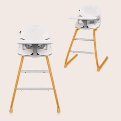 Lionelo - Silla de comedor para niños 2en1 DALIA blanco/marrón