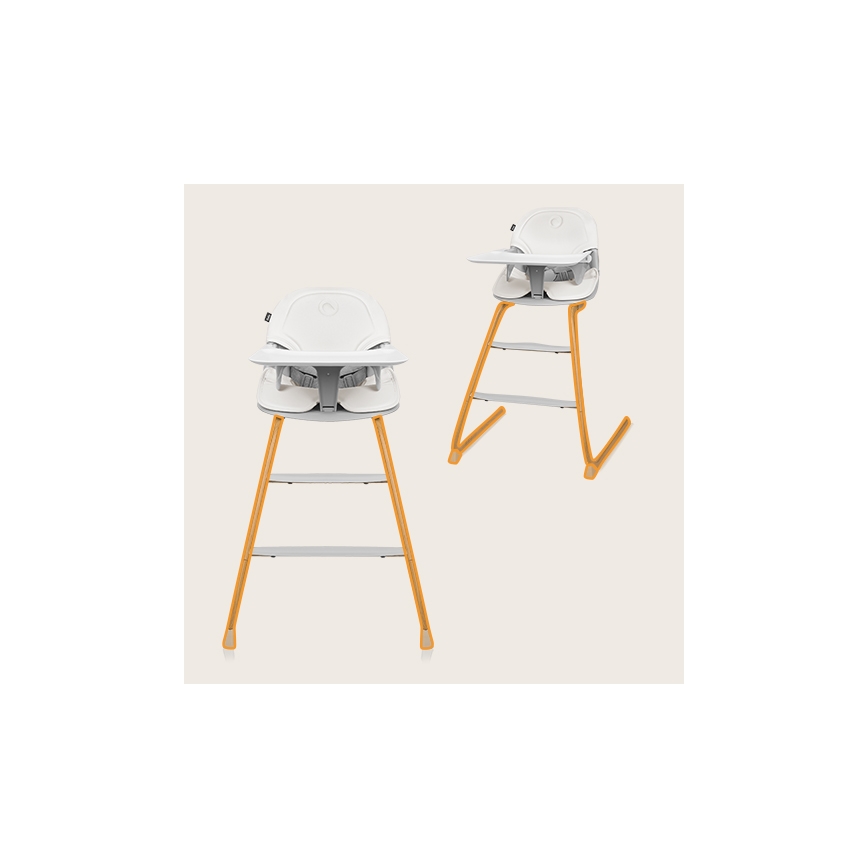 Lionelo - Silla de comedor para niños 2en1 DALIA blanco/marrón