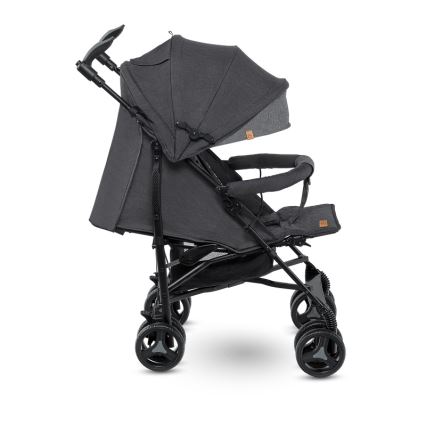 Lionelo - Silla de paseo tipo paraguas IRMA Negro/Gris oscuro