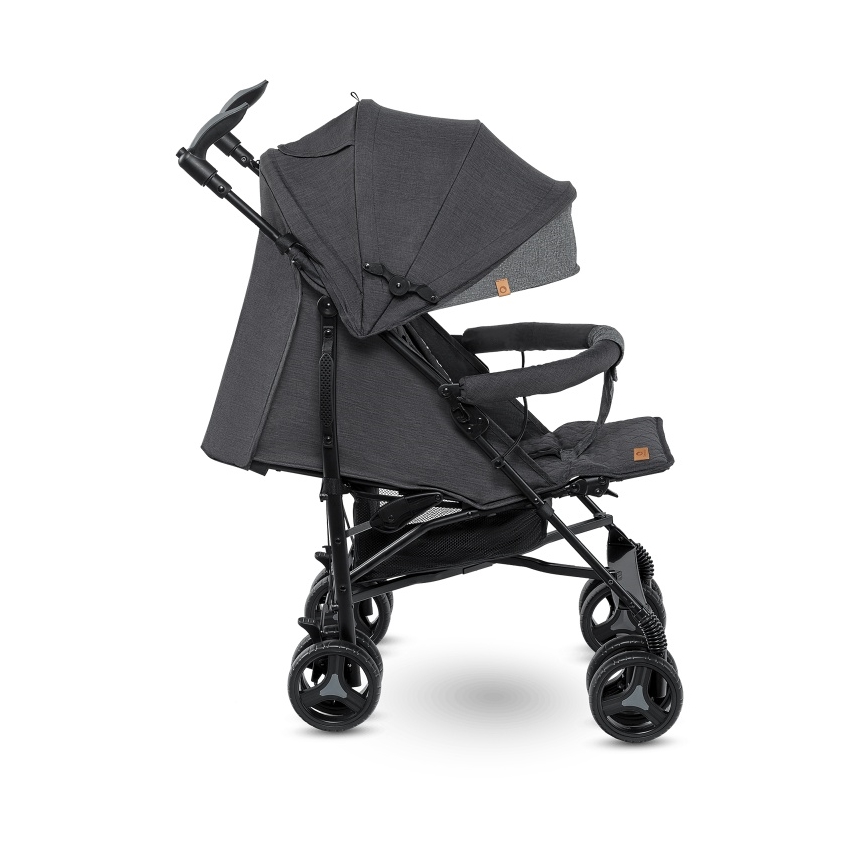Lionelo - Silla de paseo tipo paraguas IRMA Negro/Gris oscuro
