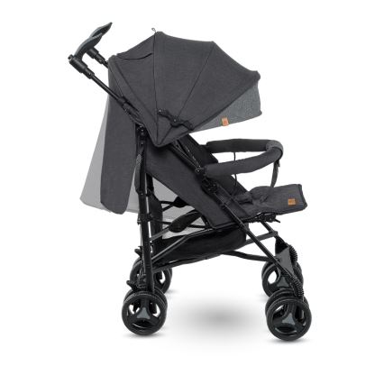 Lionelo - Silla de paseo tipo paraguas IRMA Negro/Gris oscuro