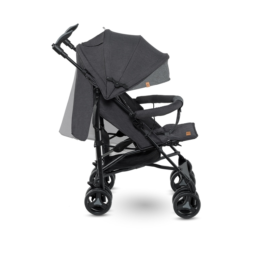 Lionelo - Silla de paseo tipo paraguas IRMA Negro/Gris oscuro