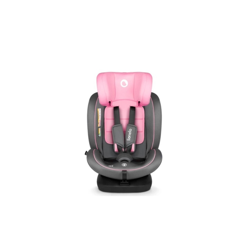 Lionelo - Silla para coche BASTIAAN i-Tamaño 40-150 cm gris/rosa